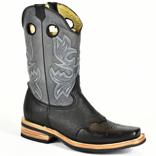 Gray square toe hot sale cowboy boots