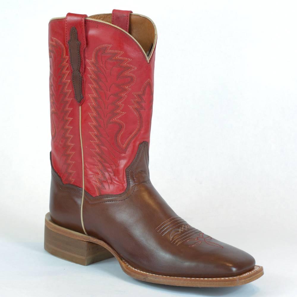 Dan Post Square Toe Dress Cowboy Boot-Brown Leather Roper 4-131-1 ...